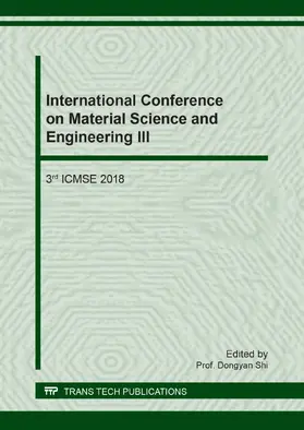 Shi | International Conference on Material Science and Engineering III | E-Book | www.sack.de