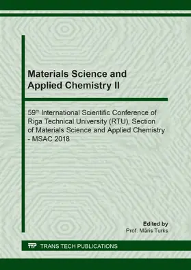 Turks | Materials Science and Applied Chemistry II | E-Book | www.sack.de