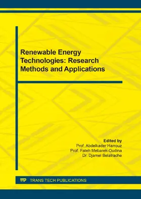 Abdelkader / Mebarek-Oudina / Belatrache |  Renewable Energy Technologies: Research Methods and Applications | eBook | Sack Fachmedien