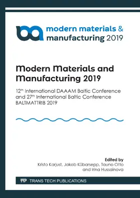 Karjust / Kübarsepp / Otto |  Modern Materials and Manufacturing 2019 | eBook | Sack Fachmedien
