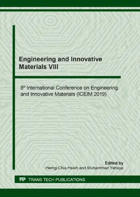 Hsieh / Yahaya |  Engineering and Innovative Materials VIII | eBook | Sack Fachmedien