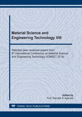 Agarwal |  Material Science and Engineering Technology VIII | eBook | Sack Fachmedien