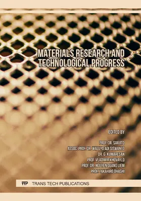 Sarjito / Siswanto / Kumaresan |  Materials Research and Technological Progress | eBook | Sack Fachmedien