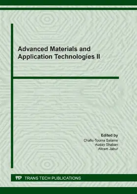 Salame / Shaban / Jabur |  Advanced Materials and Application Technologies II | eBook | Sack Fachmedien