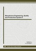 Zhouzhou |  Manufacture Engineering, Quality and Production System II | Sonstiges |  Sack Fachmedien