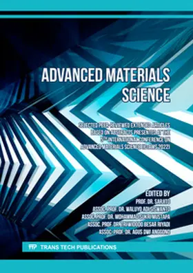 Sarjito / Ltd / Siswanto |  Advanced Materials Science (ICoAMS) | Buch |  Sack Fachmedien