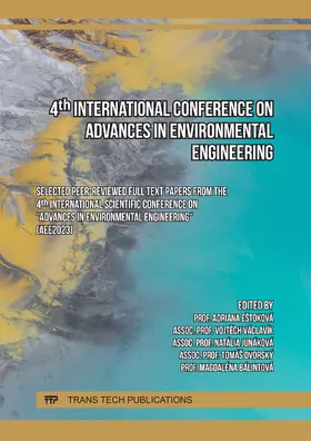 Eštoková / Václavík / Junáková | 4th International Conference on Advances in Environmental Engineering | Buch | 978-3-0364-0295-6 | sack.de