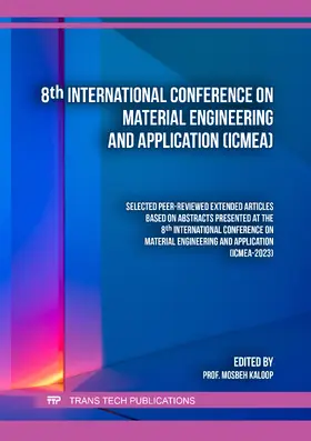 Kaloop | 8th International Conference on Material Engineering and Application (ICMEA) | Buch | 978-3-0364-0303-8 | sack.de
