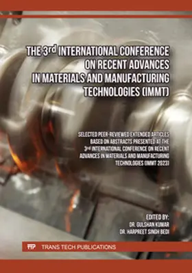 Kumar / Ltd / Bedi |  The 3rd International Conference on Recent Advances in Materials and Manufacturing Technologies (IMMT) | Buch |  Sack Fachmedien