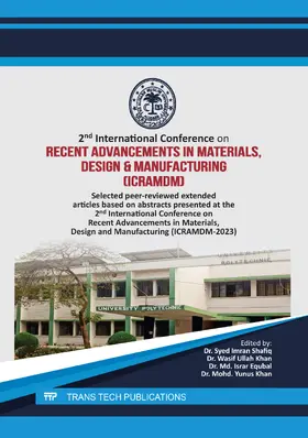 Shafiq / Khan / Equbal | 2nd International Conference on Recent Advancements in Materials, Design & Manufacturing (ICRAMDM) | Buch | 978-3-0364-0475-2 | sack.de
