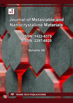 Georgarakis / Voropaeva / Hakim |  Journal of Metastable and Nanocrystalline Materials Vol. 40 | Buch |  Sack Fachmedien