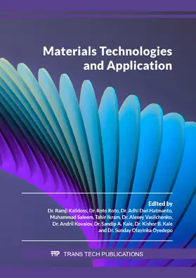 Kalidoss / Roto / Oyedepo |  Materials Technologies and Application | eBook | Sack Fachmedien