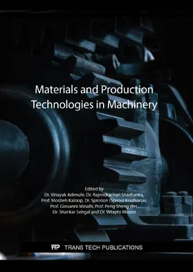 Adimule / Rajendrachari / Kaloop | Materials and Production Technologies in Machinery | E-Book | sack.de