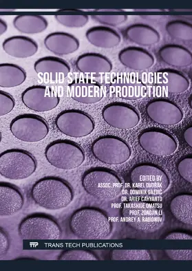 Dvorák / Gazdic / Cahyanto |  Solid State Technologies and Modern Production | eBook | Sack Fachmedien