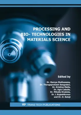 Muthusamy / Sengodan / Meile |  Processing and Bio- Technologies in Materials Science | eBook | Sack Fachmedien