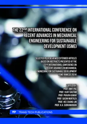 Pal / Gautam / Kumar |  The 22nd International Conference on Recent Advances in Mechanical Engineering for Sustainable Development (ISME) | eBook | Sack Fachmedien