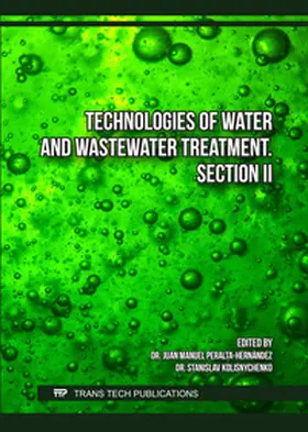 Peralta-Hernández / Ltd / Kolisnychenko | Technologies of Water and Wastewater Treatment. Section II | E-Book | www.sack.de