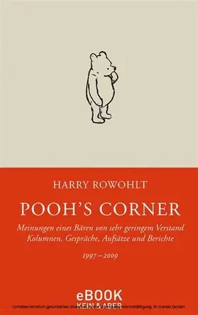 Rowohlt |  Pooh's Corner 1997 - 2009 | eBook | Sack Fachmedien