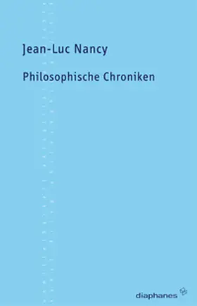 Nancy |  Philosophische Chroniken | Buch |  Sack Fachmedien