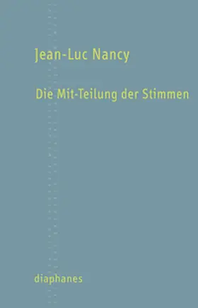Nancy |  Die Mit-Teilung der Stimmen | Buch |  Sack Fachmedien