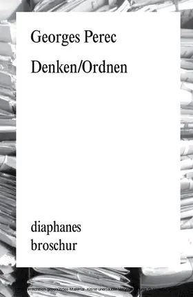 Perec |  Denken/Ordnen | eBook | Sack Fachmedien