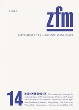 Medienwissenschaft |  Zeitschrift für Medienwissenschaft 14 | Buch |  Sack Fachmedien