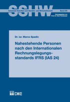 Spadin |  Nahestehende Personen nach den Internationalen Rechnungslegungsstandards IFRS (IAS 24) | Buch |  Sack Fachmedien