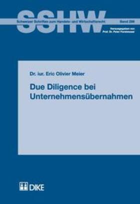 Meier |  Due Diligence bei Unternehmensübernahmen | Buch |  Sack Fachmedien