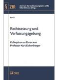 Uhlmann |  Rechtsetzung und Verfassungsgebung | Buch |  Sack Fachmedien