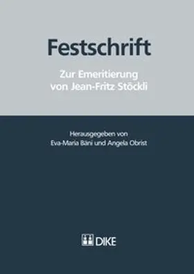 Obrist / Bäni |  Festschrift | Buch |  Sack Fachmedien