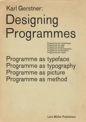 Gerstner |  Designing Programmes | Buch |  Sack Fachmedien