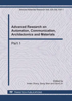 Zhang / Shen / Jin |  Advanced Research on Automation, Communication, Architectonics and Materials | Sonstiges |  Sack Fachmedien
