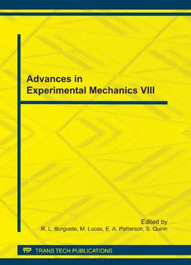 Burguete / Lucas / Patterson |  Advances in Experimental Mechanics VIII | Buch |  Sack Fachmedien