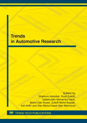 Abdullah / Zulkifli / Haris |  Trends in Automotive Research | Buch |  Sack Fachmedien