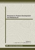 Gao / Li / Zhao |  Advances in Product Development and Reliability III | Buch |  Sack Fachmedien