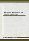 Lu |  Management, Manufacturing and Materials Engineering II | Buch |  Sack Fachmedien