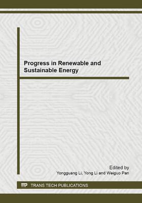 Li / Pan |  Progress in Renewable and Sustainable Energy | Buch |  Sack Fachmedien
