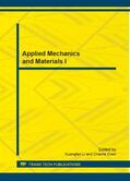 Li / Chen |  Applied Mechanics and Materials I | Buch |  Sack Fachmedien