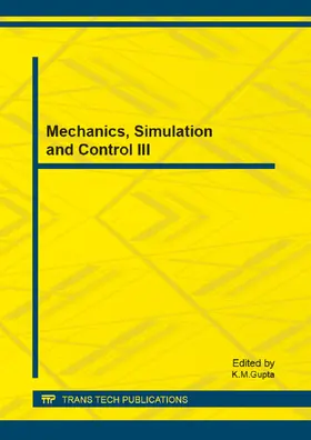 Gupta | Mechanics, Simulation and Control III | Buch | 978-3-03785-788-5 | sack.de