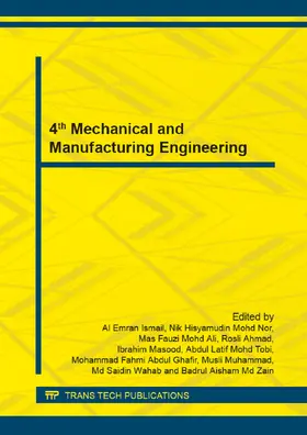 Ismail / Muhd Nor / Mohd Ali |  4th Mechanical and Manufacturing Engineering | Buch |  Sack Fachmedien