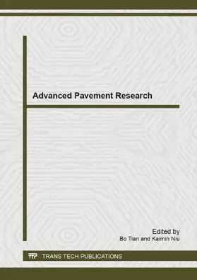 Tian / Niu | Advanced Pavement Research | Buch | 978-3-03785-957-5 | sack.de
