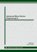 Hosaka |  Advanced Micro-Device Engineering IV | Buch |  Sack Fachmedien