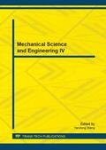 Wang |  Mechanical Science and Engineering IV | Buch |  Sack Fachmedien