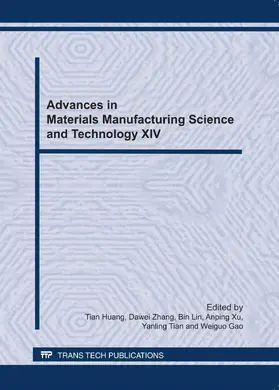 Huang / Zhang / Li |  Advances in Materials Manufacturing Science and Technology XIV | Sonstiges |  Sack Fachmedien