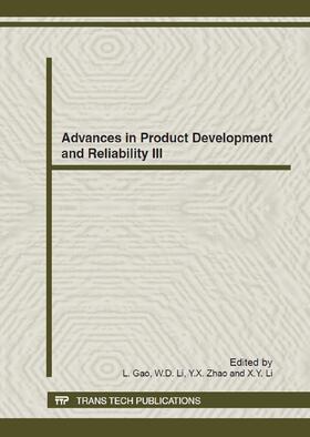 Gao / Li / Zhao | Advances in Product Development and Reliability III | Sonstiges | 978-3-03795-267-2 | sack.de