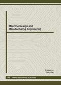 Gao |  Machine Design and Manufacturing Engineering | Sonstiges |  Sack Fachmedien
