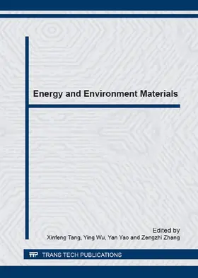 Tang / Wu / Yao | Energy and Environment Materials | Sonstiges | 978-3-03795-389-1 | sack.de