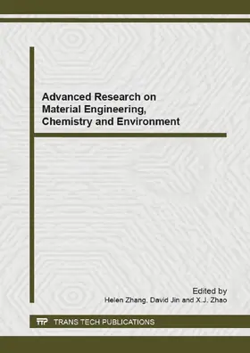 Zhang / Jin / Zhao |  Advanced Research on Material Engineering, Chemistry and Environment | Sonstiges |  Sack Fachmedien