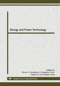 Yu / Ji / Chen |  Energy and Power Technology | Sonstiges |  Sack Fachmedien