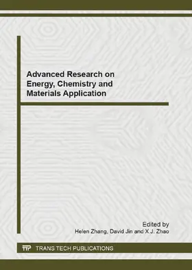 Zhang / Jin / Zhao |  Advanced Research on Energy, Chemistry and Materials Application | Sonstiges |  Sack Fachmedien